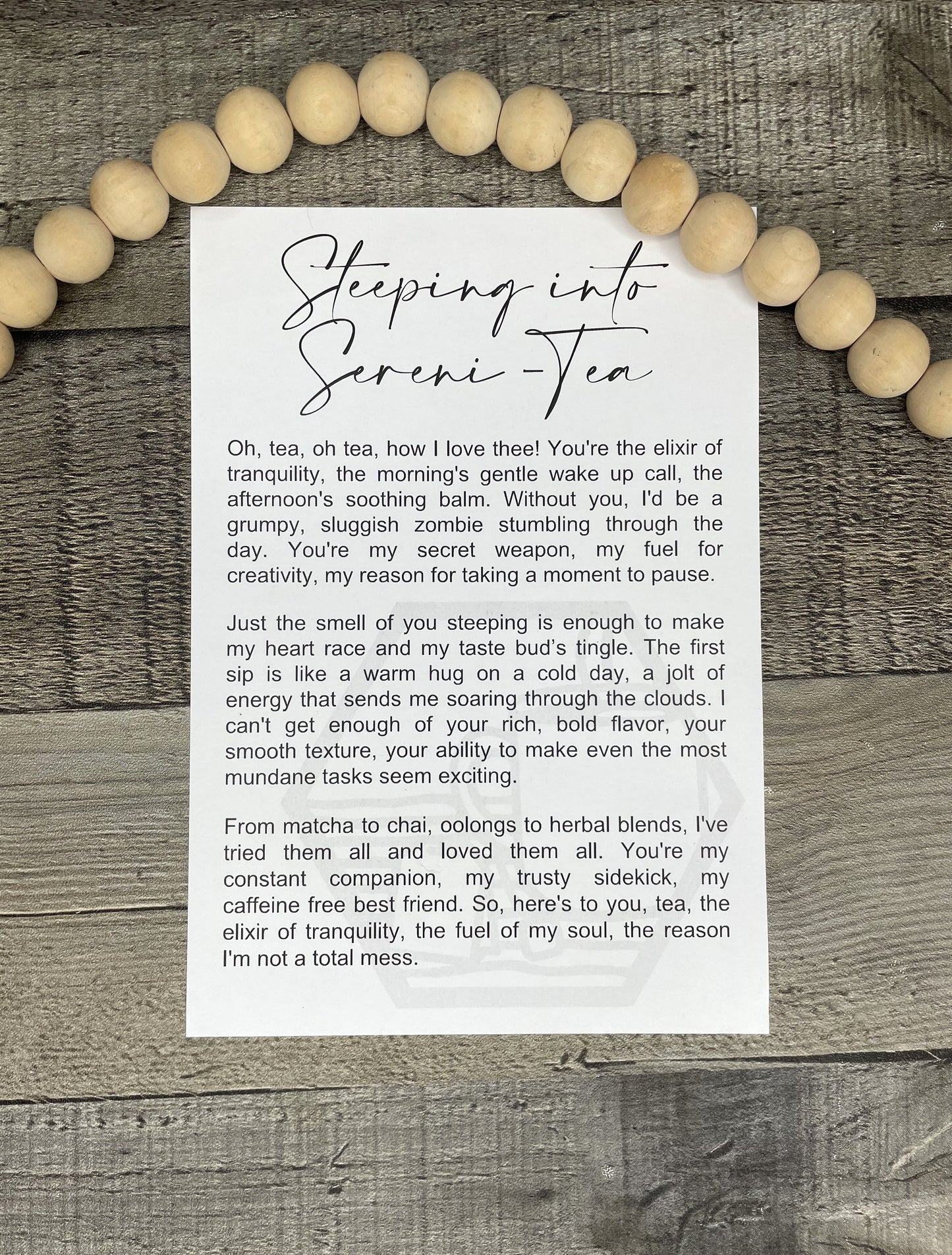 Steeping Into Sereni-Tea Tea Lover Ornament