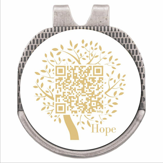 Hope Tree QR Code Golf Ball Marker Hat Clip