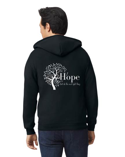 Shades of Hope QR Code Zip Up Hoodie