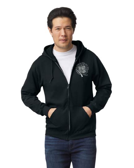 Shades of Hope QR Code Zip Up Hoodie