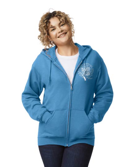 Shades of Hope QR Code Zip Up Hoodie