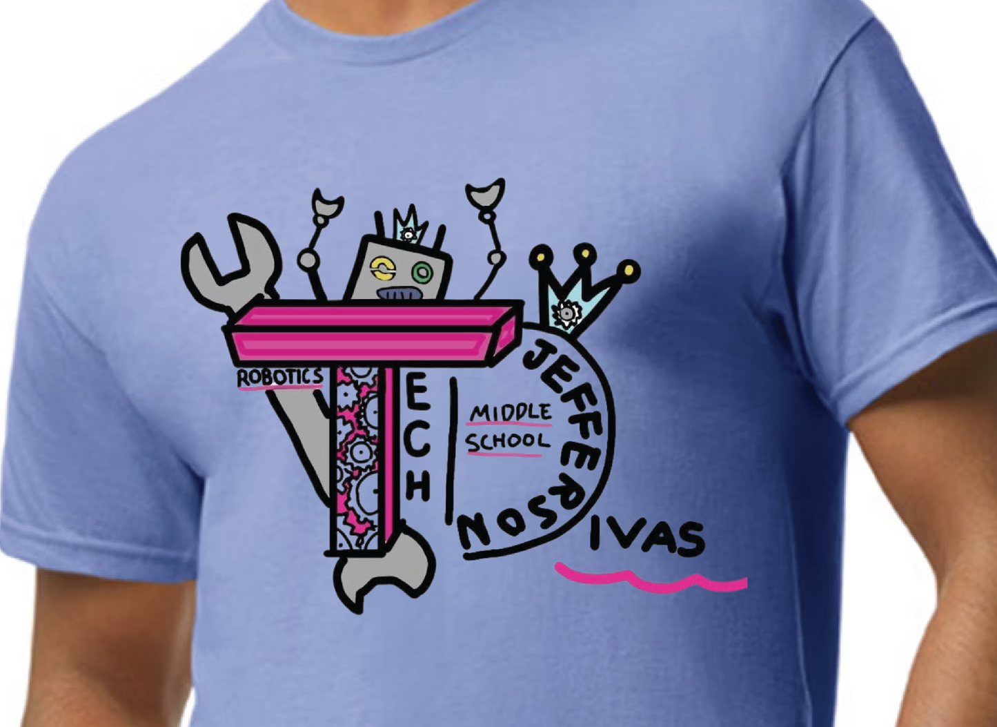 Jefferson Tech Divas Robotics T-Shirt YOUTH SIZES