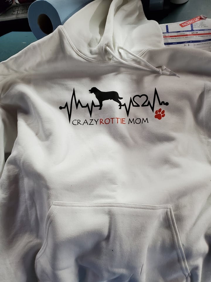 Crazy Rottie Mom Pullover Hoodie