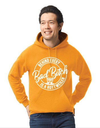 Bad Bitch Rottweiler White Graphic Hoodie