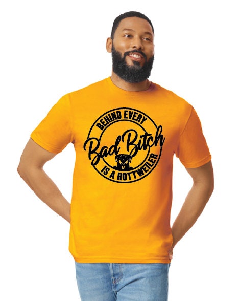 Bad Bitch Rottweiler Black Graphic T-Shirt