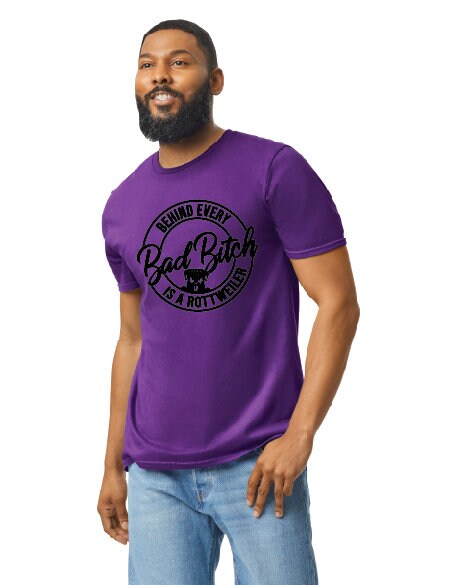 Bad Bitch Rottweiler Black Graphic T-Shirt