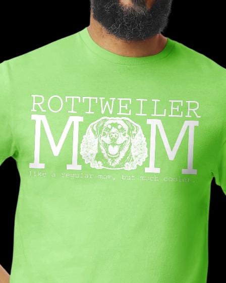 Cooler Rottie Mom White Graphic T-Shirt