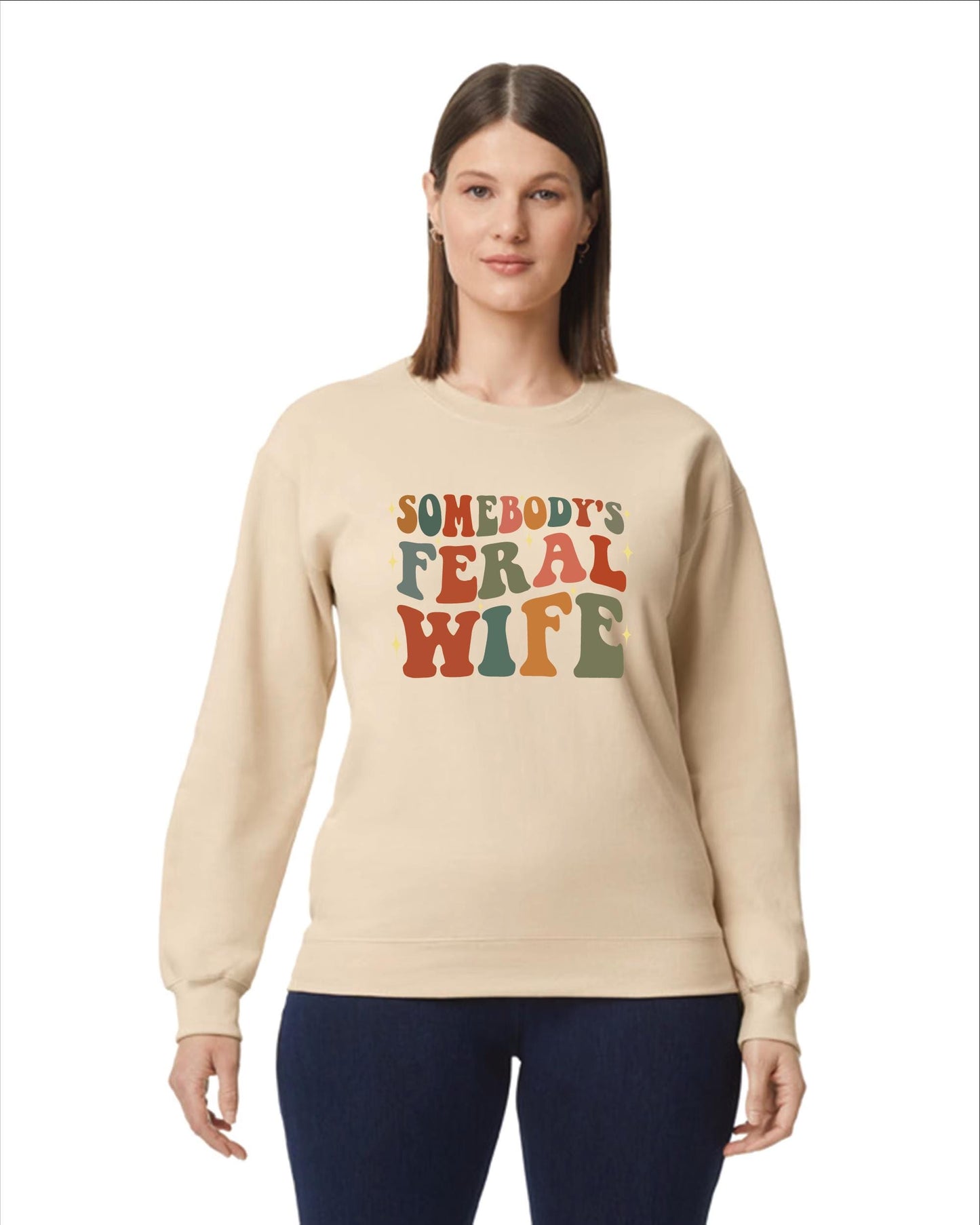 Somebody's Feral Wife Crewneck Sweatshirt