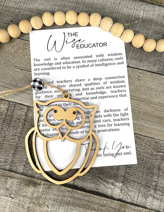 The Wise Educator Owl Ornament