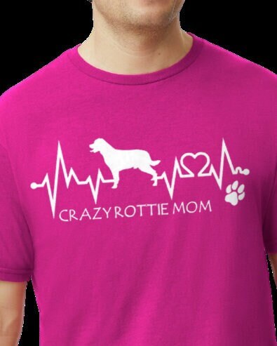 Crazy Rottie Mom Bright Colors T-Shirts