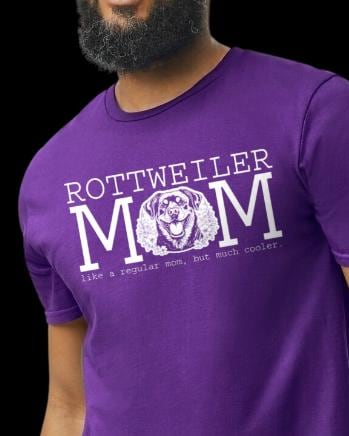 Cooler Rottie Mom White Graphic T-Shirt