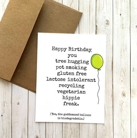 Hippie Freak Birthday Card