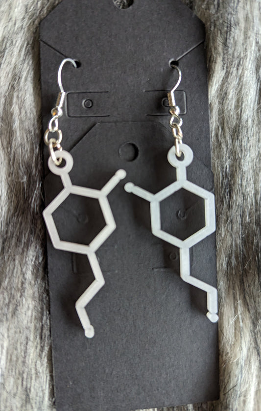 Dopamine Molecule Acrylic Earrings