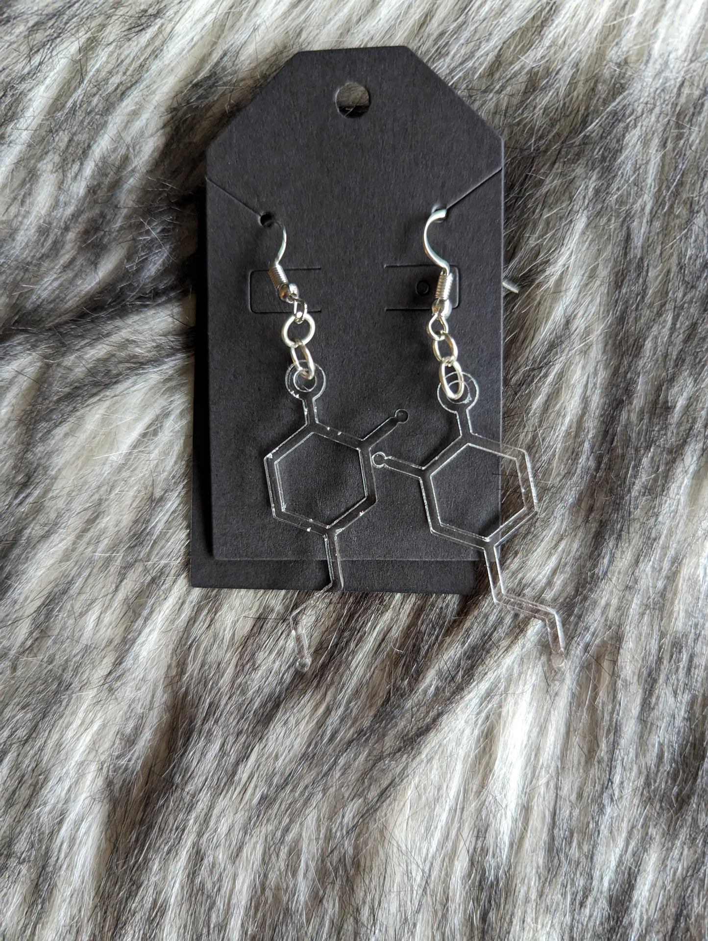 Dopamine Molecule Acrylic Earrings