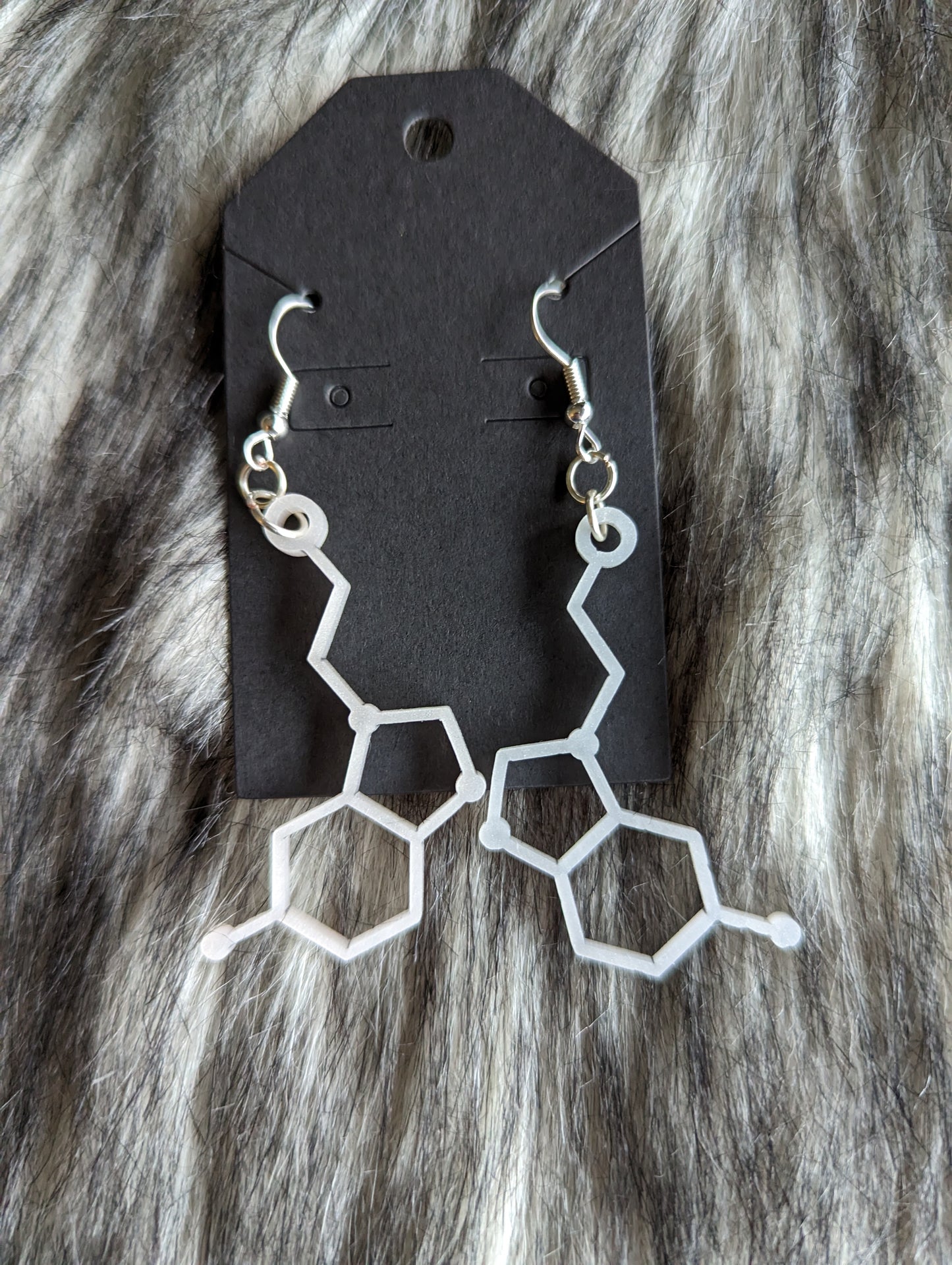 Serotonin Molecule Acrylic Earrings