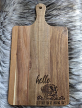 Load image into Gallery viewer, Rottie Brie Acacia Wood Cutting Board
