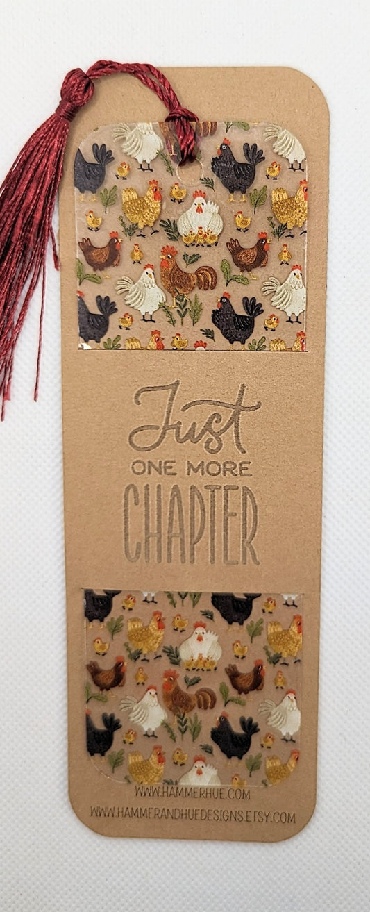 Chickens and Chicks Flexible Acrylic Bookmark