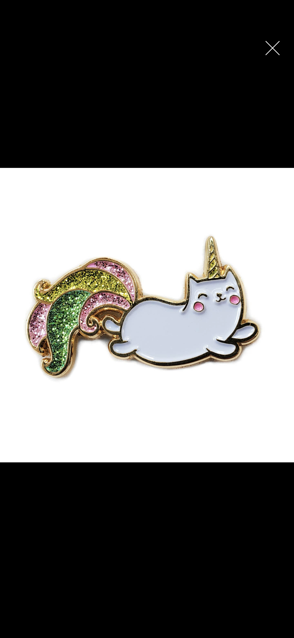 Rainbow Unicorn Cat Enamel Pin