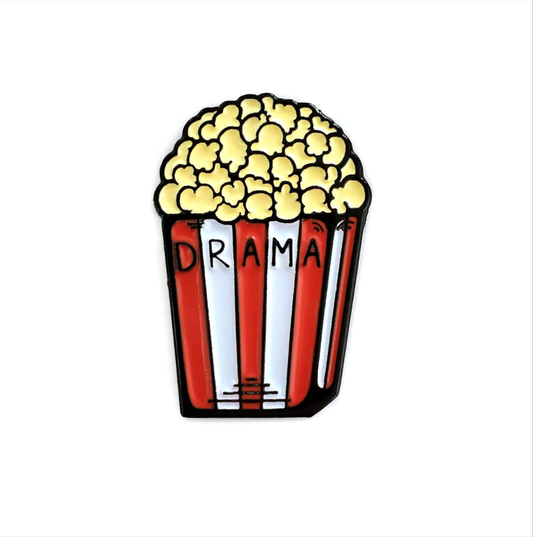 Drama Popcorn Enamel Pin