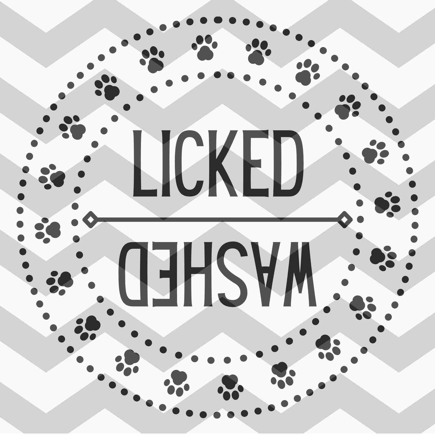 Licked/Washed Dishwasher Magnet SVG